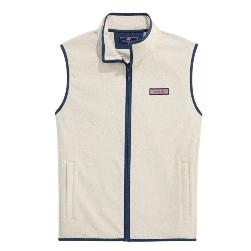 Vineyard Vines Men's Harbor fleece vest NWT Minor Stain MSRP $130 size L